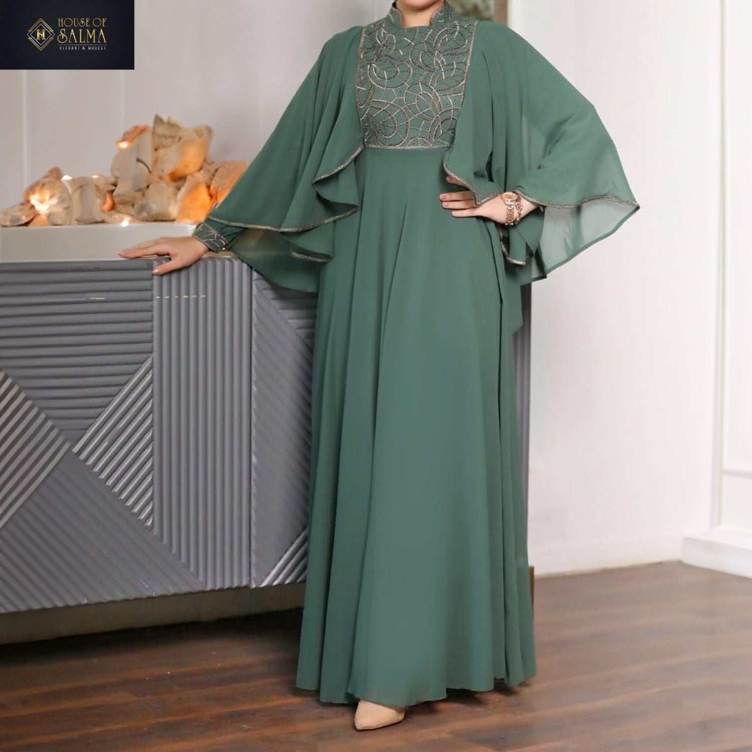 Fariha Abaya (Green)