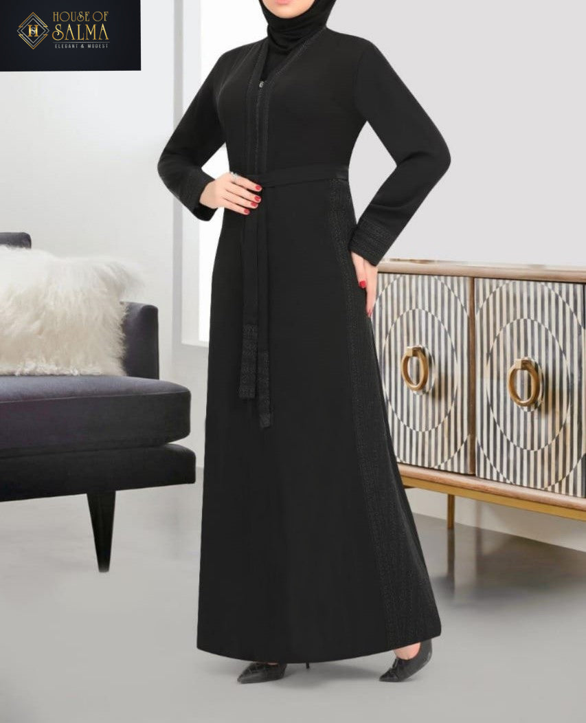 Safa Black Abaya