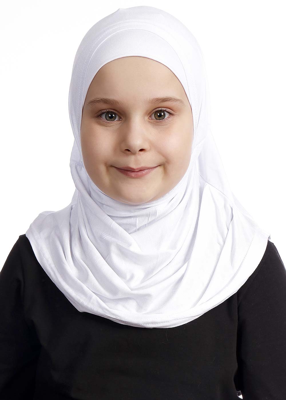 SKHAOVS Lot De 2 Hijabs Blancs Pour Femme - Turban Foulard En Coton Mercerisé Modal Réglable