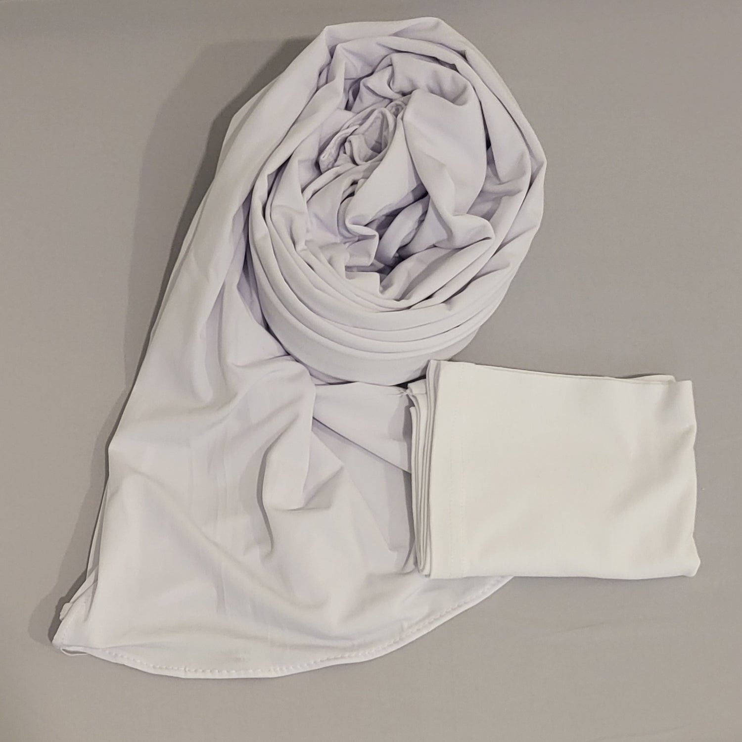 Jersey Matching Hijab & Undercap Set - White