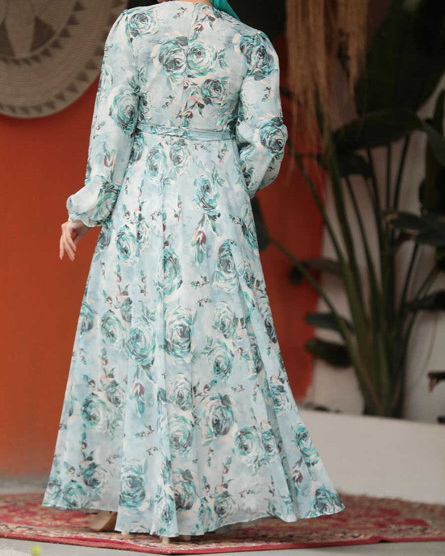 Amara Chiffon Maxi Dress (MINT)