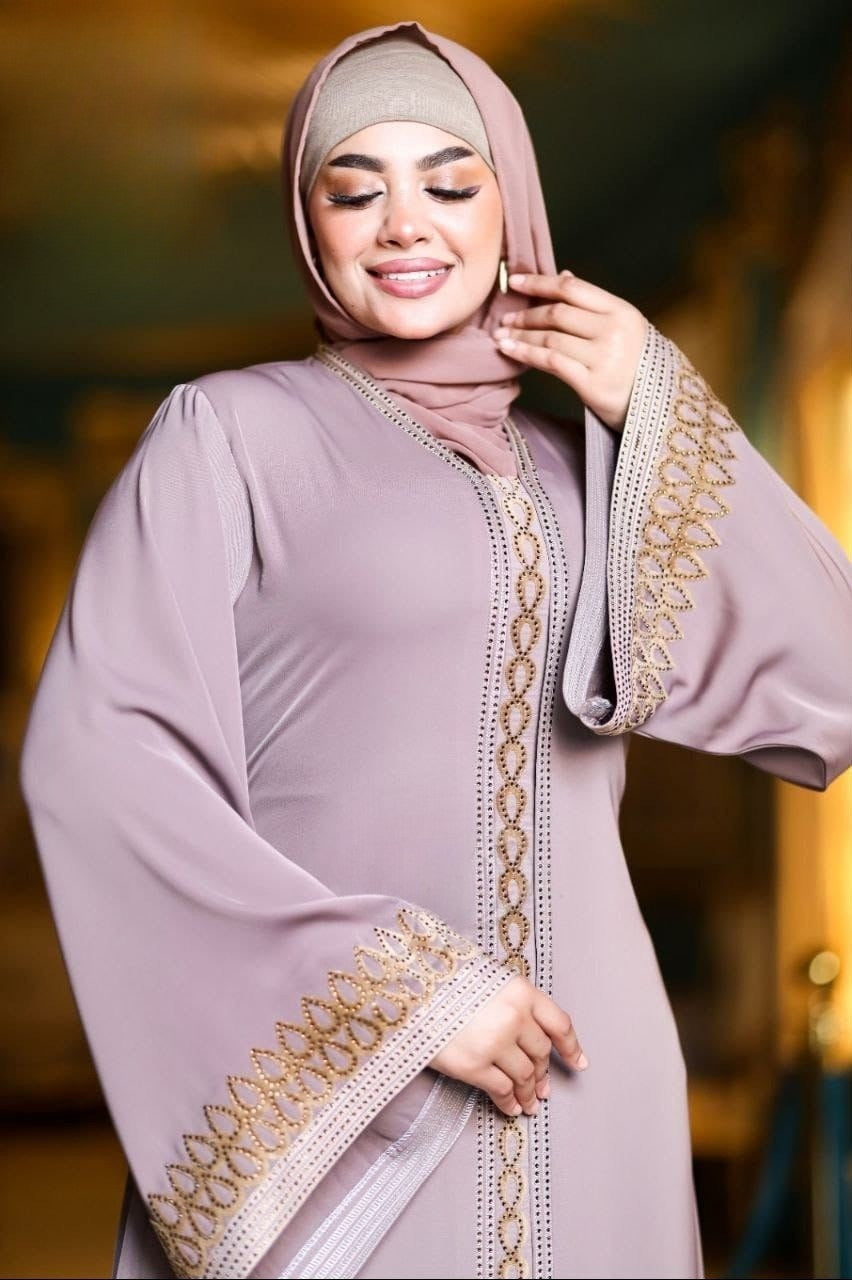 Fara Embroidery Abaya (Beige)