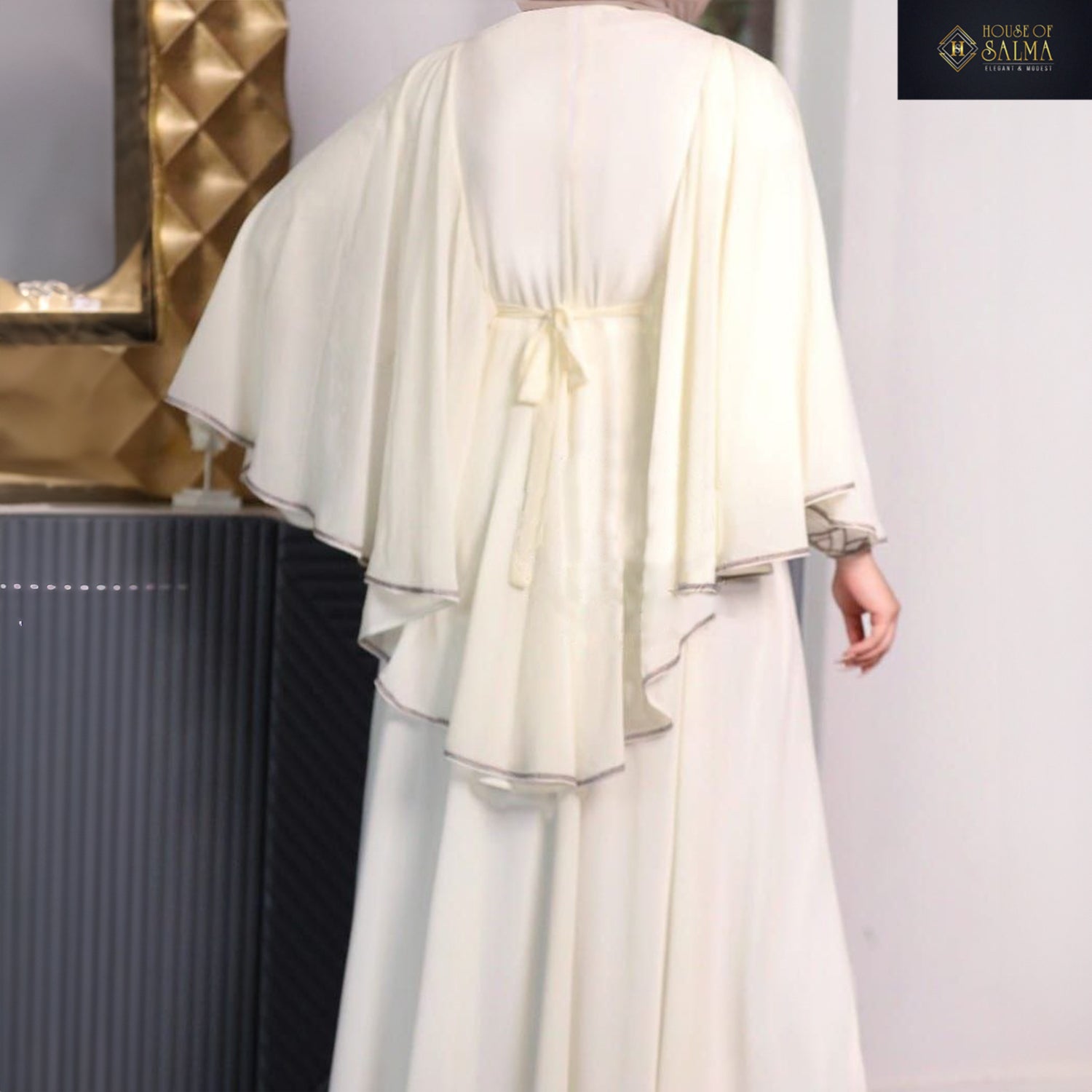 Fariha Abaya (Ivory)