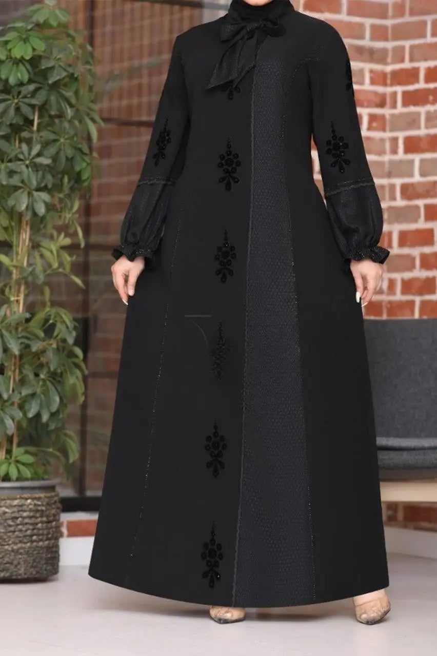 Classic Black Bow Tie Abaya
