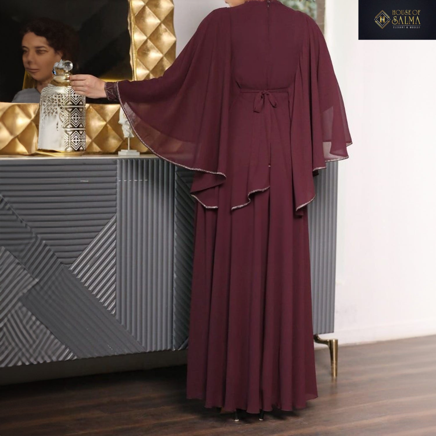 Fariha Abaya (Burgundy)