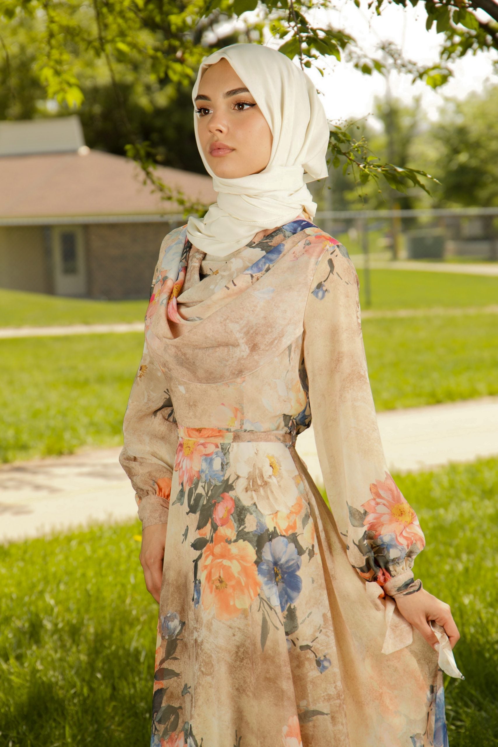 Aaliya Floral Chiffon Dress