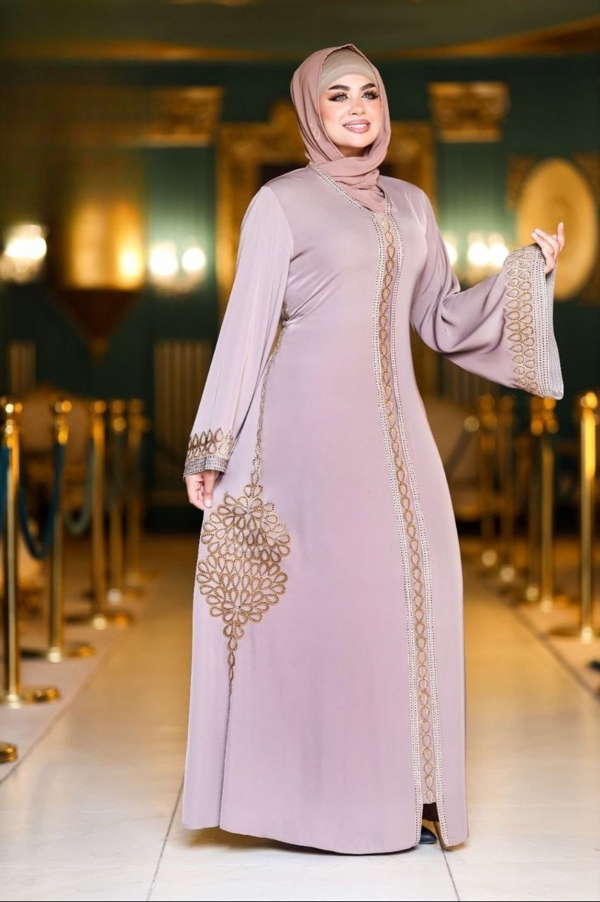 Fara Embroidery Abaya (Beige)