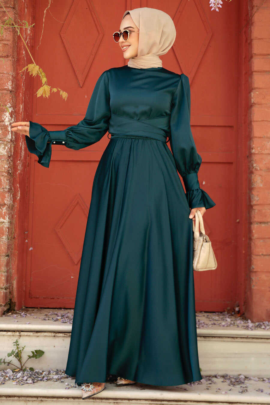 Amarah Wrap Waist Dress (Turquiose)