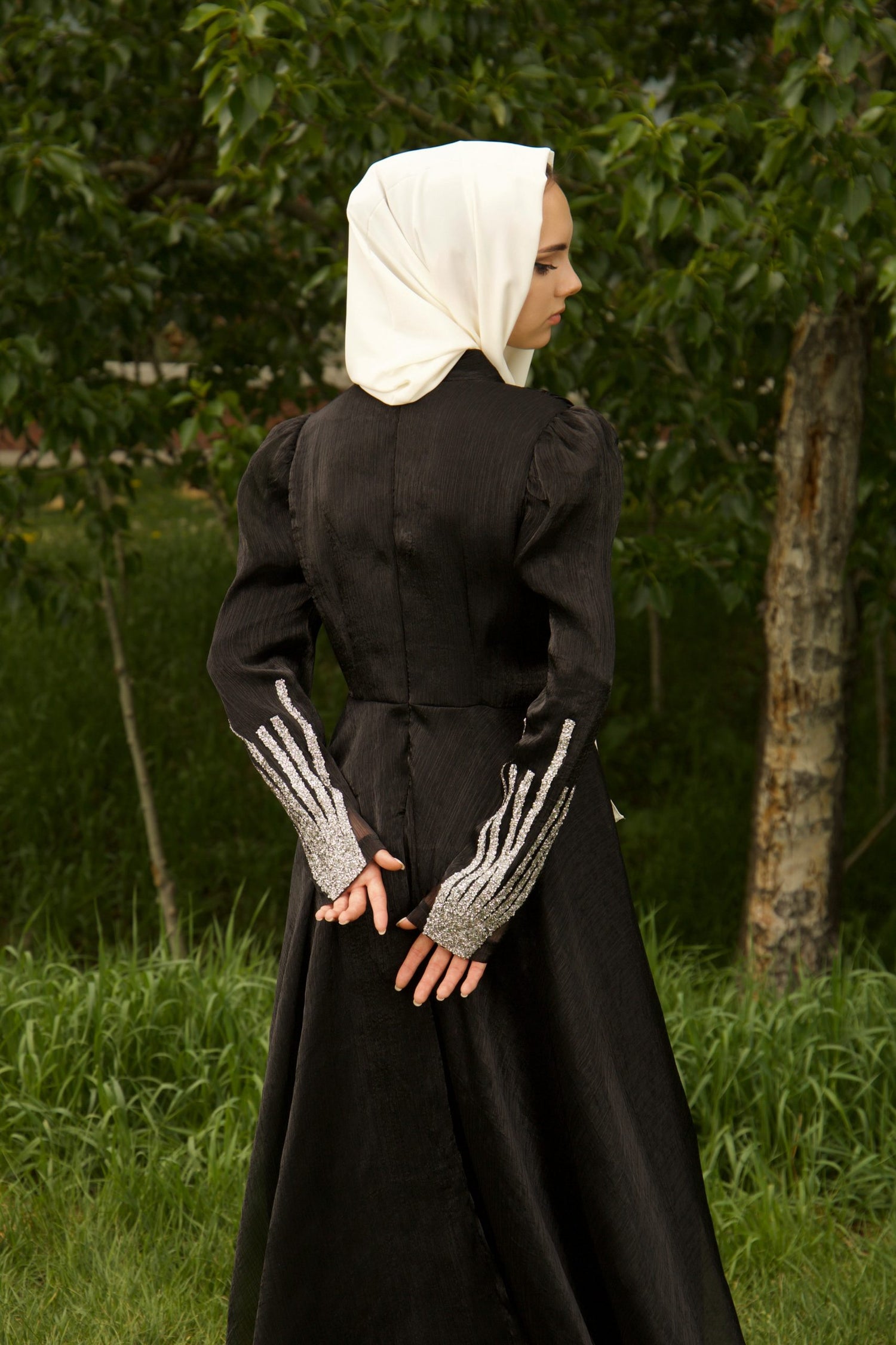 Alina Black Pearl Gown