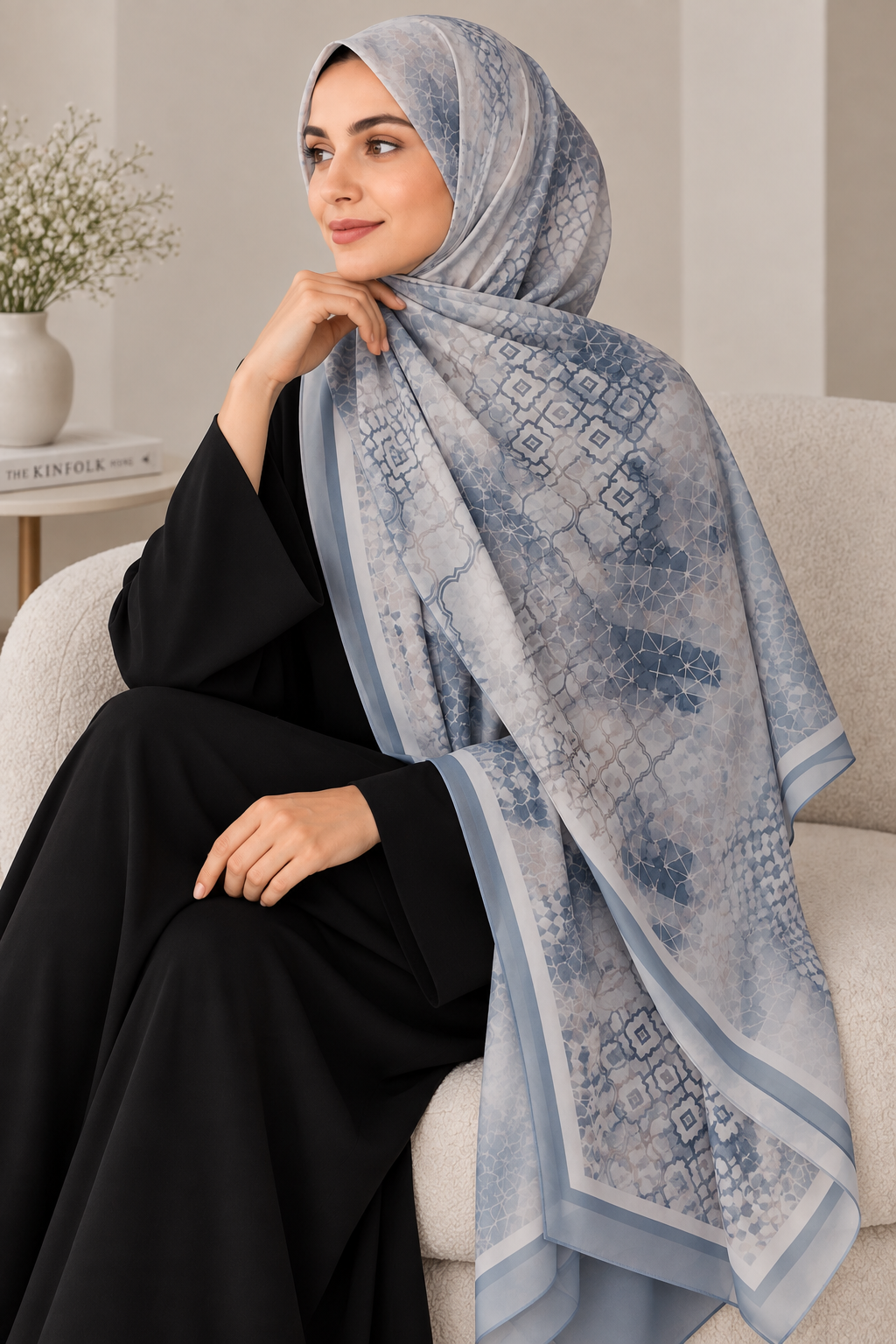 Printed Chiffon - Blue Mosaic