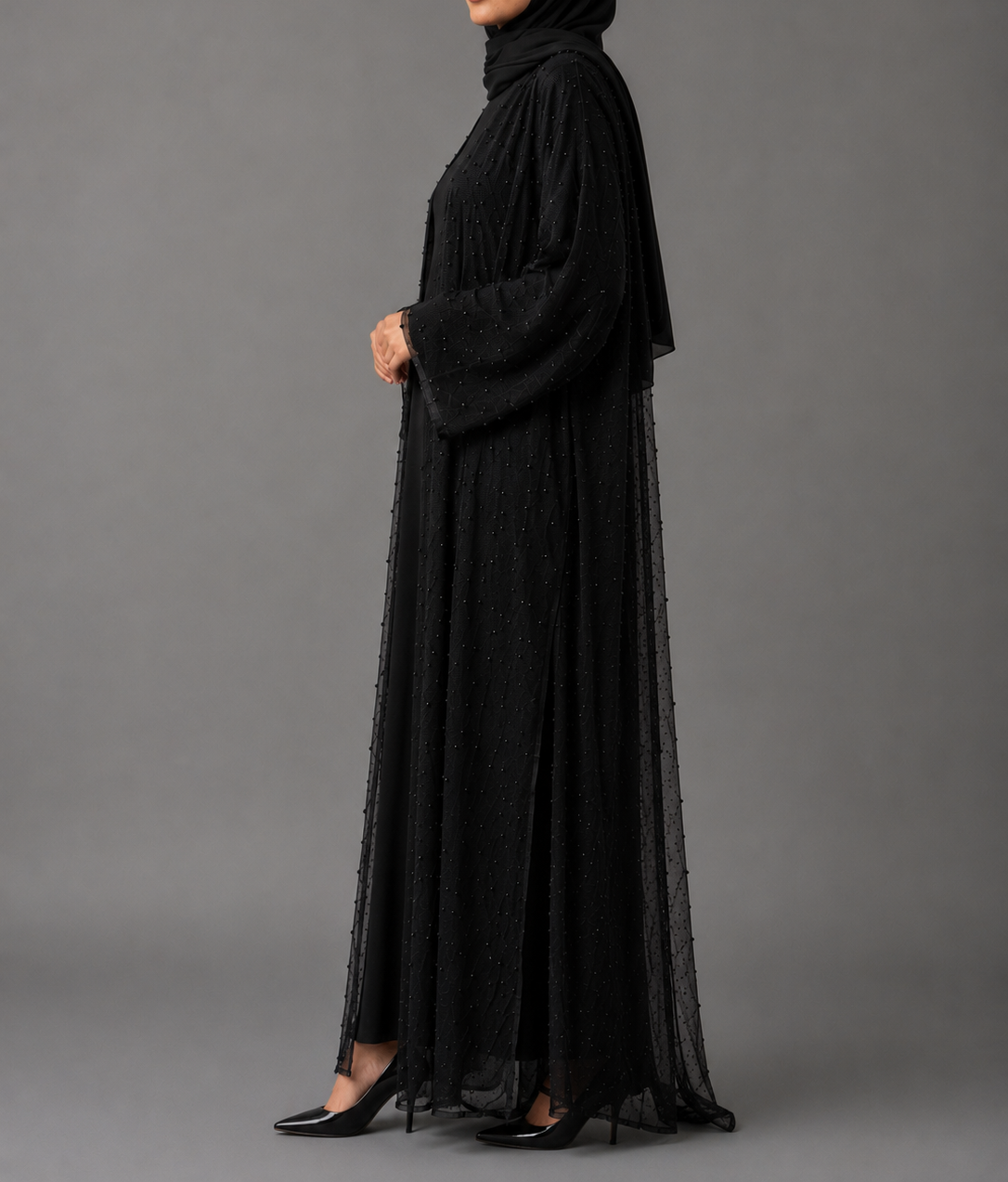 Nur Pearl Abaya - Ebony