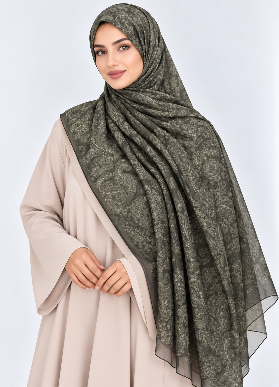 Printed Bamboo- Olive Bloom