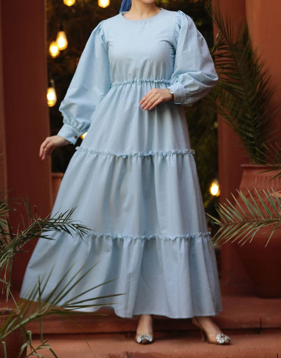 FARIDAH MAXI DRESS (BLUE STRIPED)