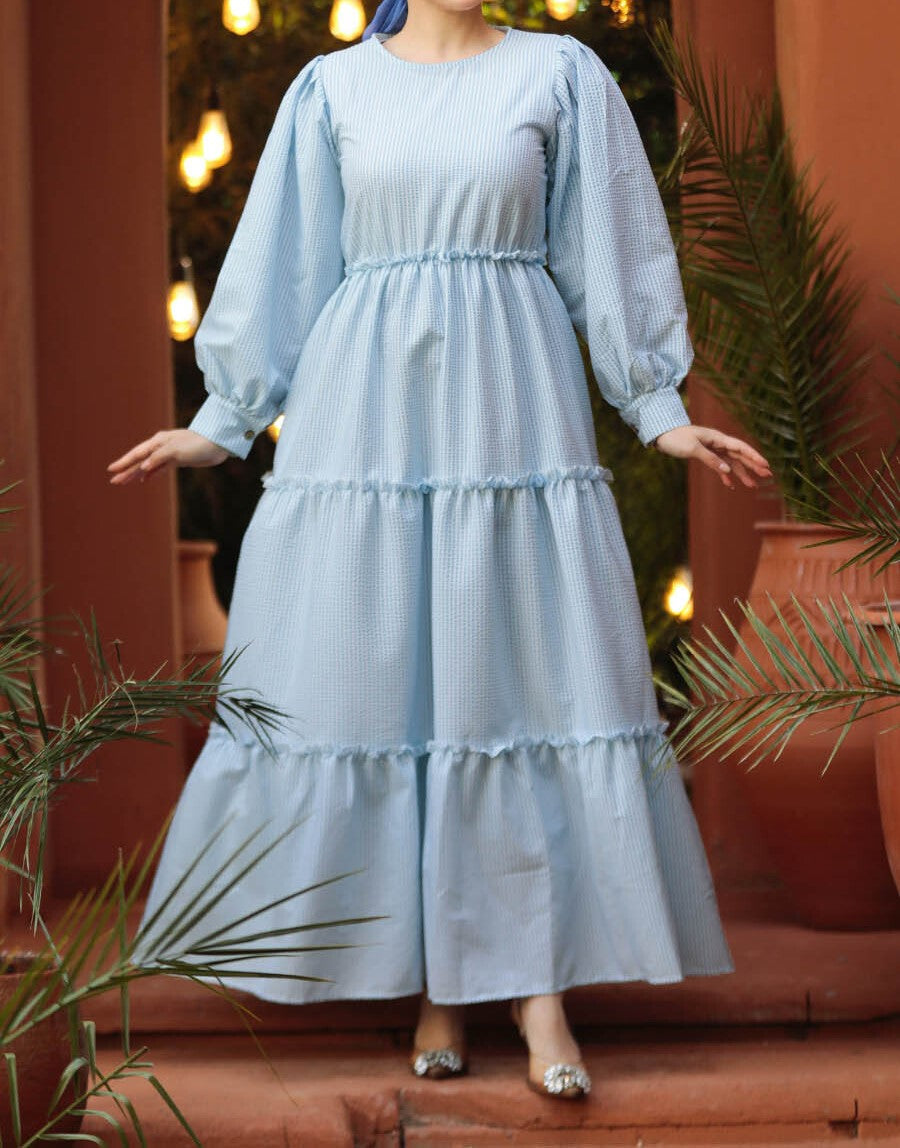 FARIDAH MAXI DRESS (BLUE STRIPED)