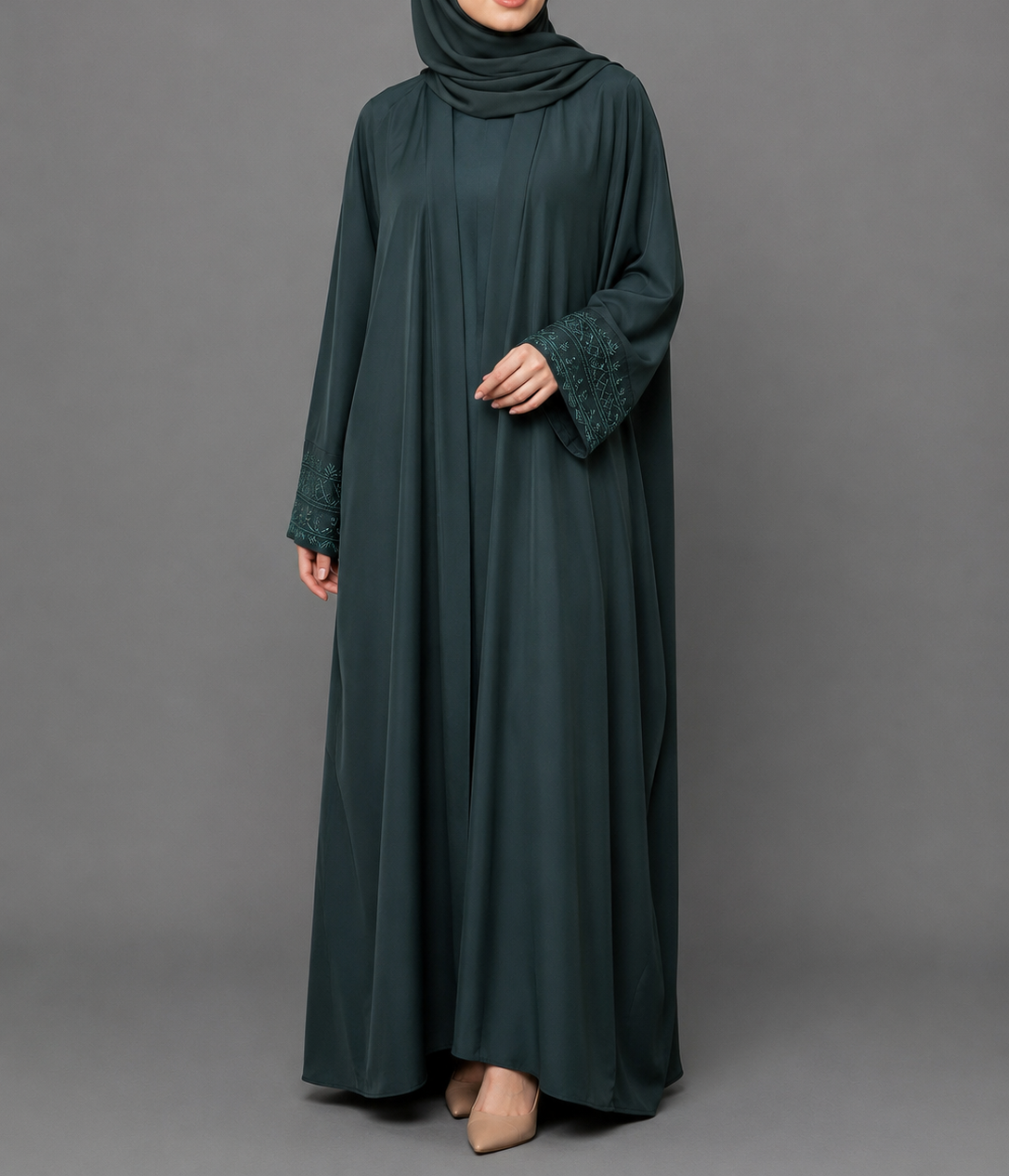 Nada Premium Abaya Set - Green