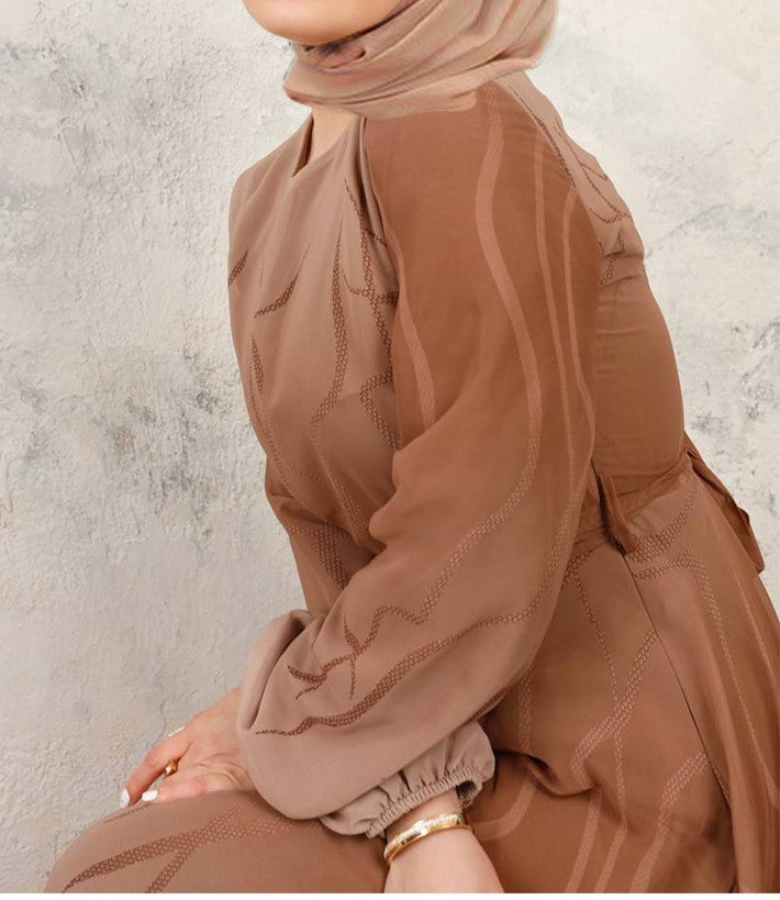 Rabia Brown Maxi Dress