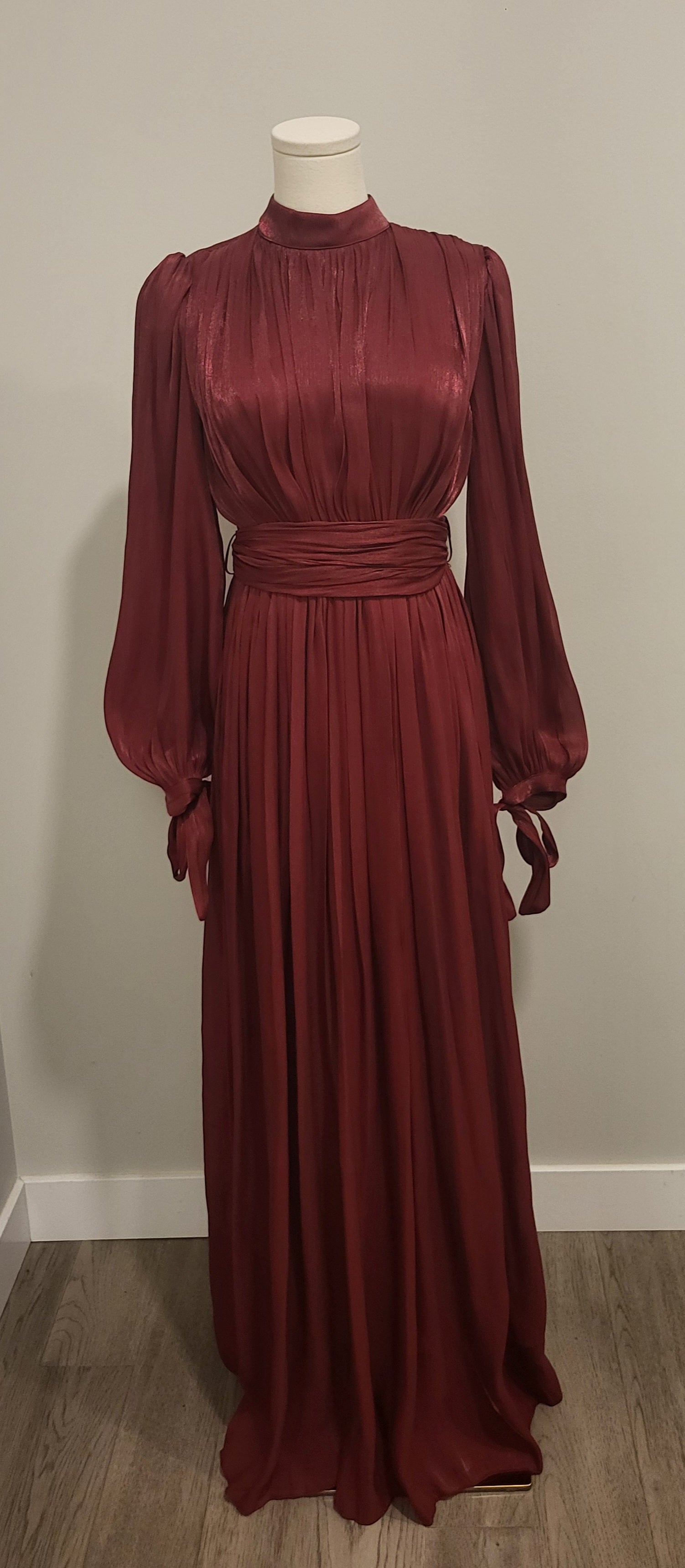 Sania Evening Dress Maroon
