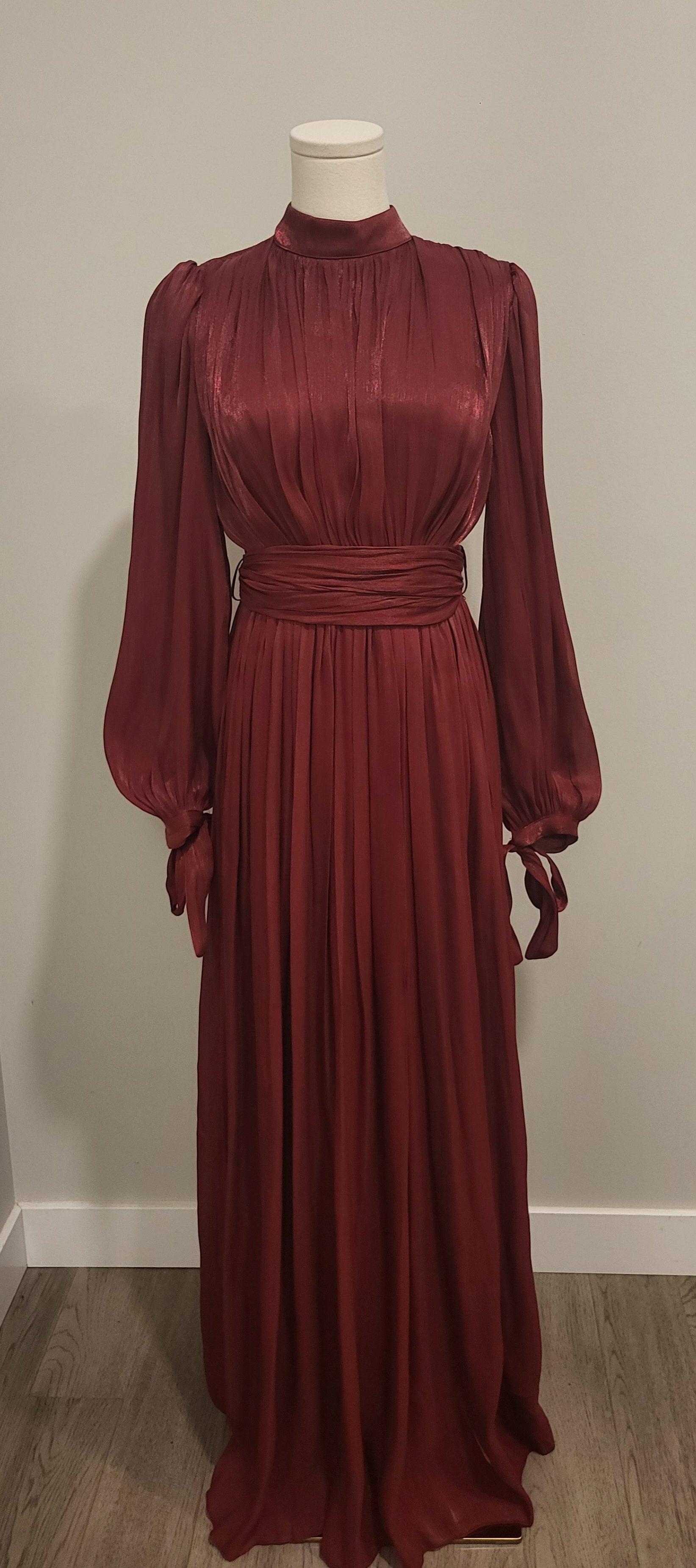 Sania Evening Dress Maroon