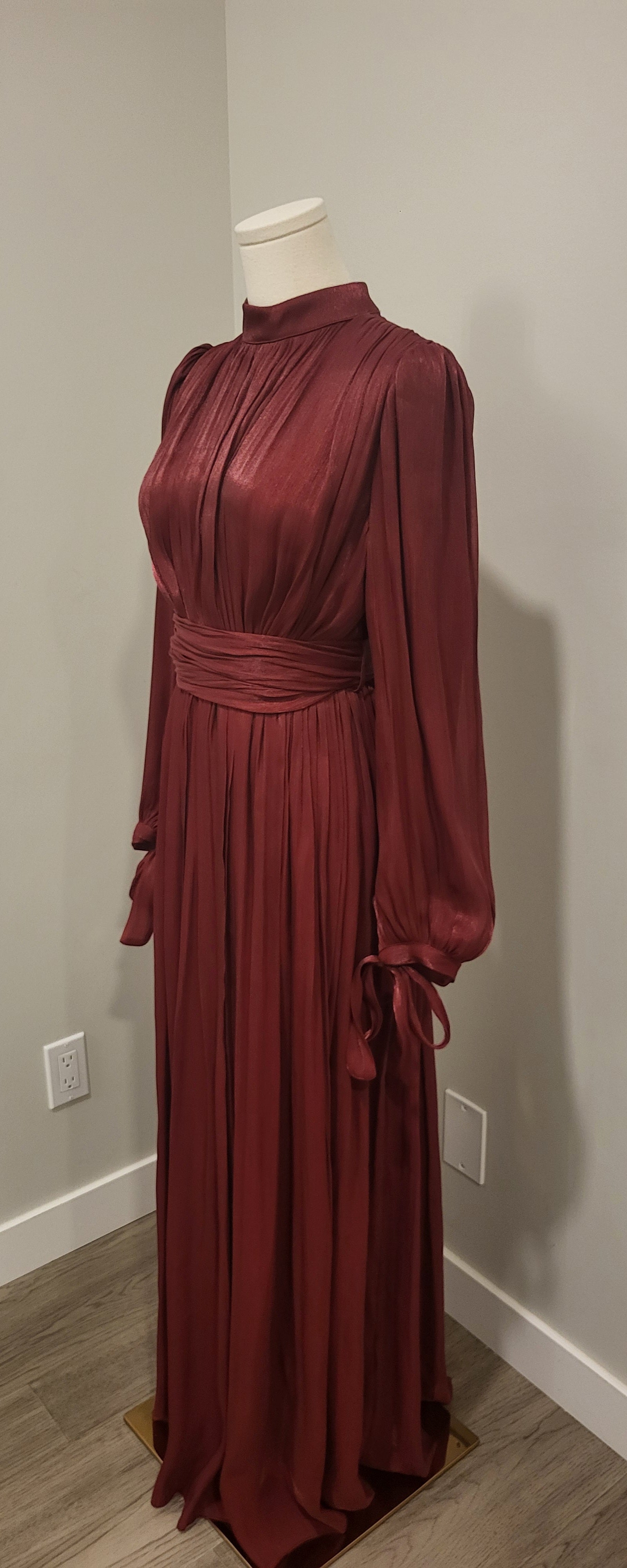 Sania Evening Dress Maroon