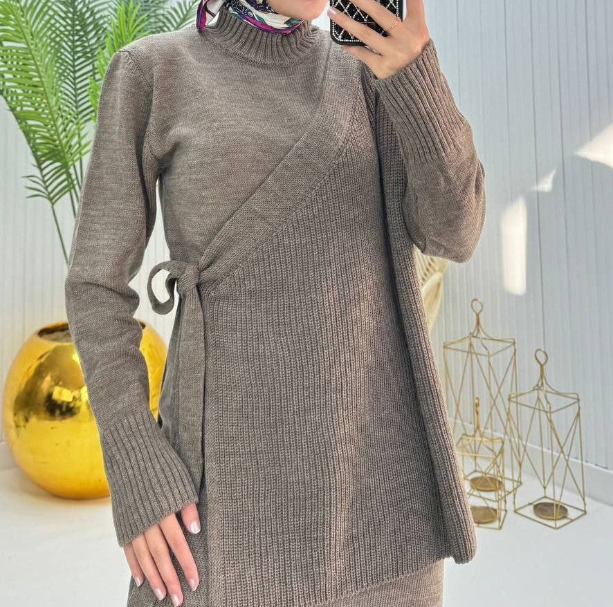 Anisa Knit Dress- Tan