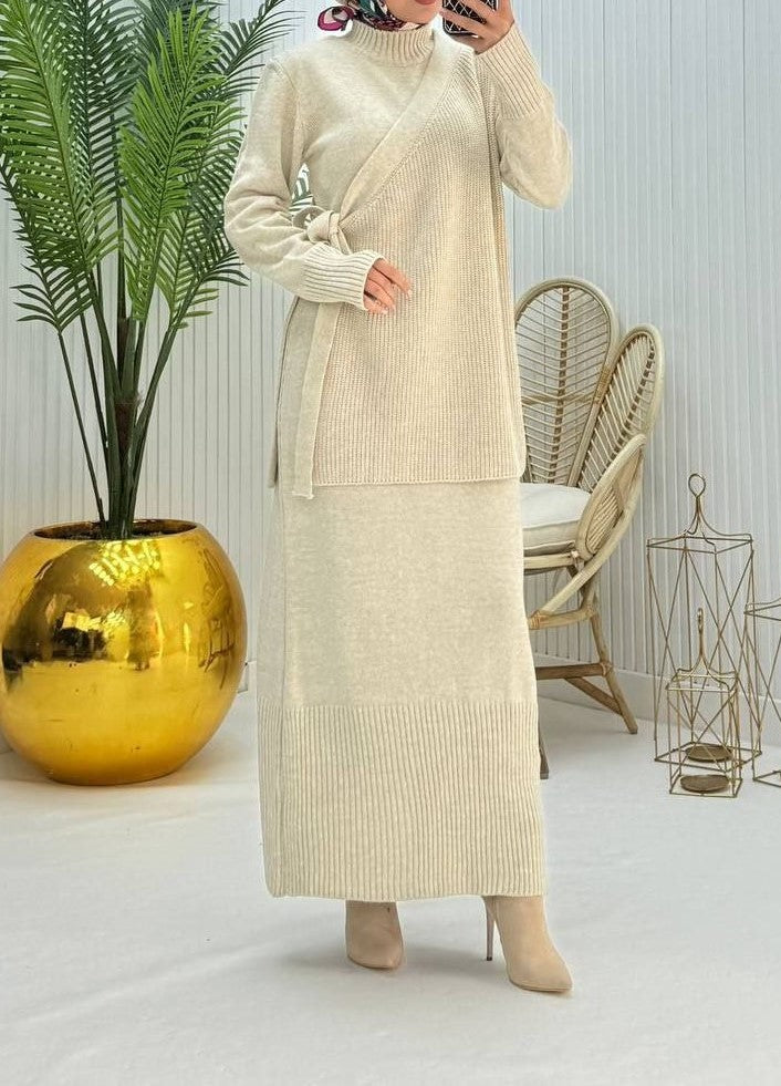 Anisa Knit Dress- Tan