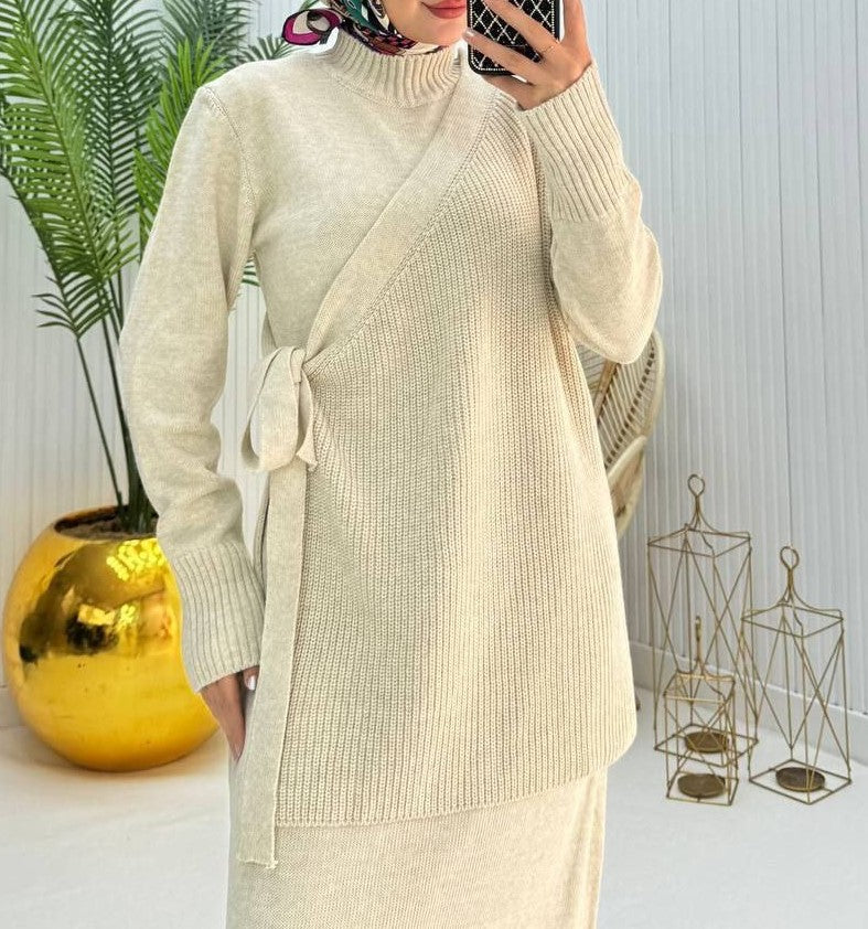 Anisa Knit Dress- Tan