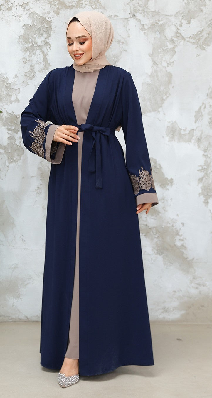 Leena Abaya Set- Cerulean