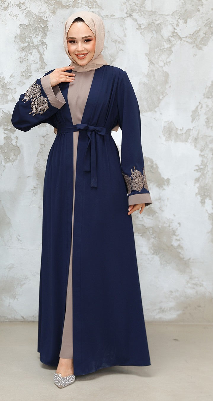 Leena Abaya Set- Cerulean