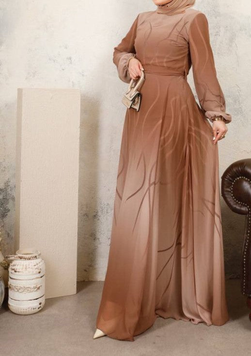 Rabia Brown Maxi Dress