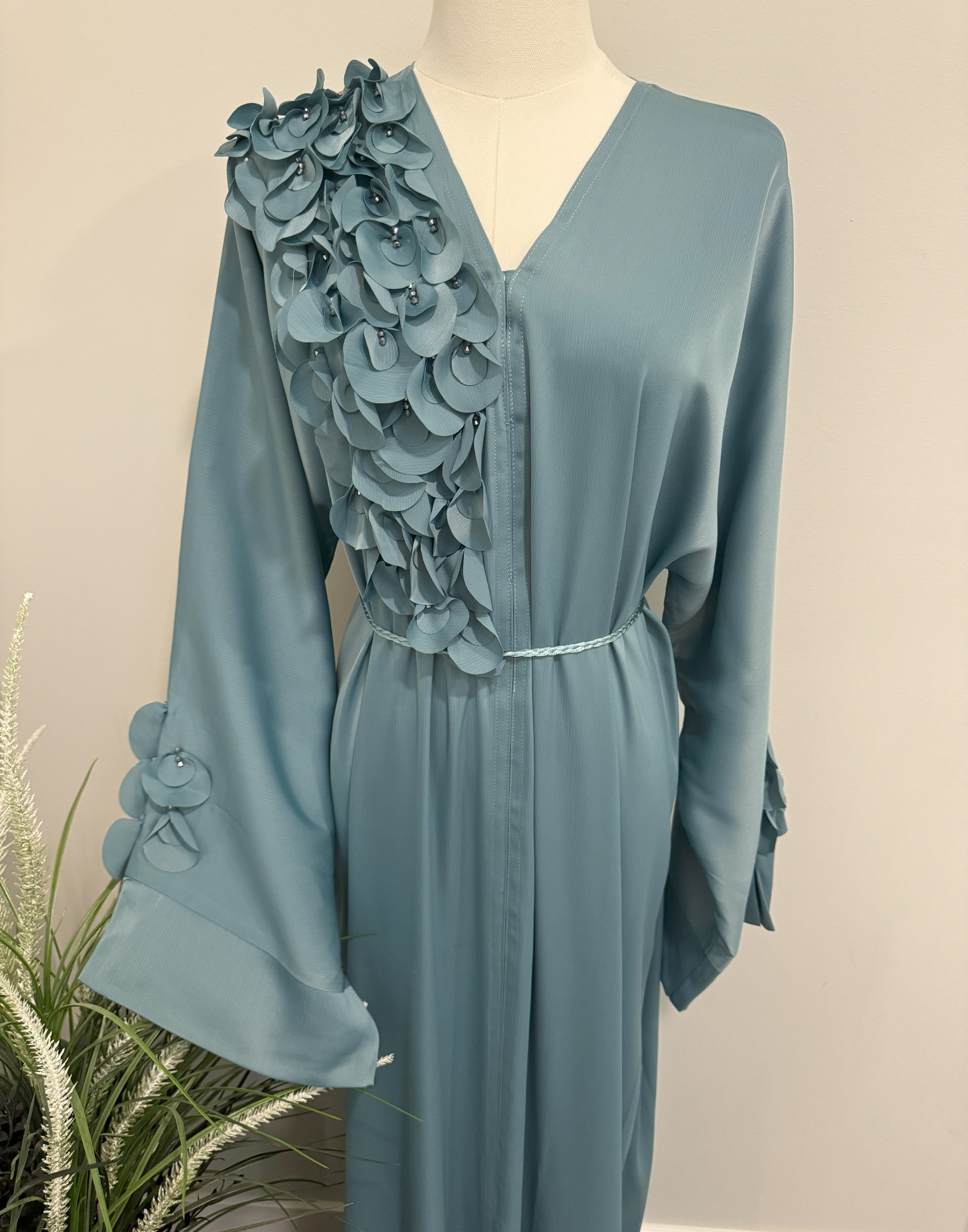 Zahra Abaya- Cadetblue