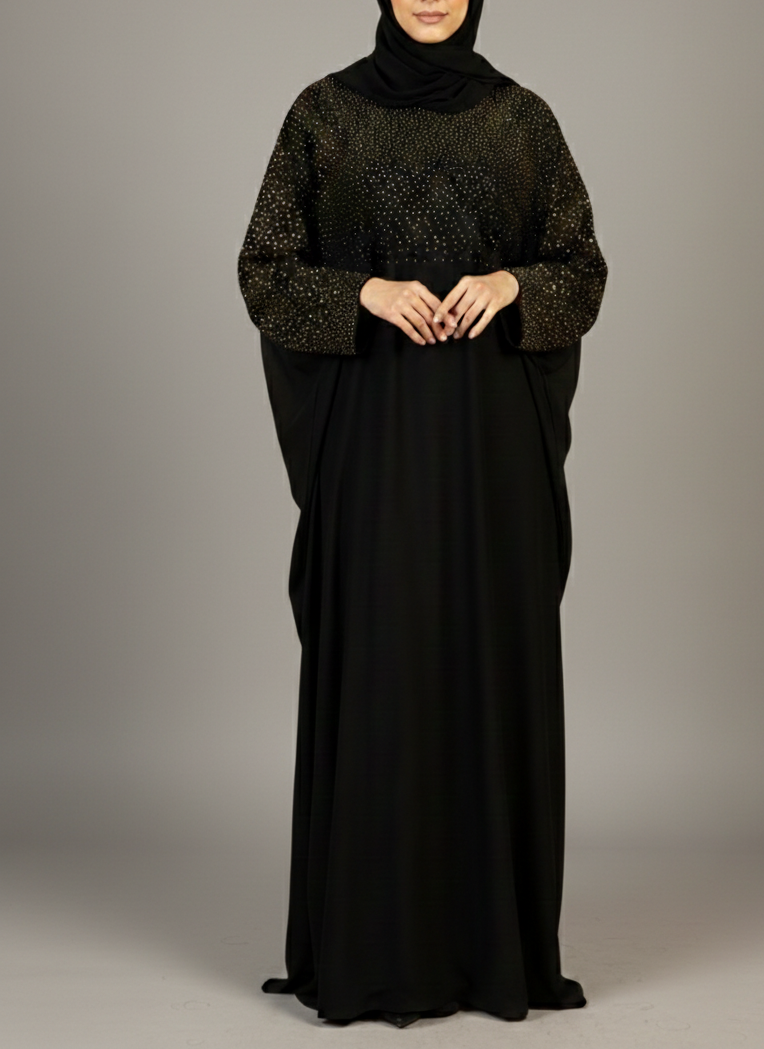 Black Sequin Abaya