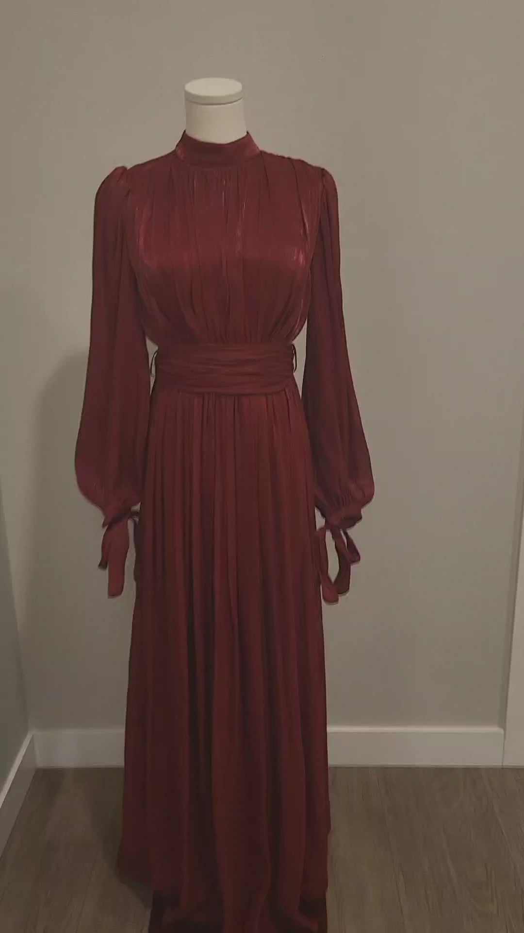 Sania Evening Dress Maroon