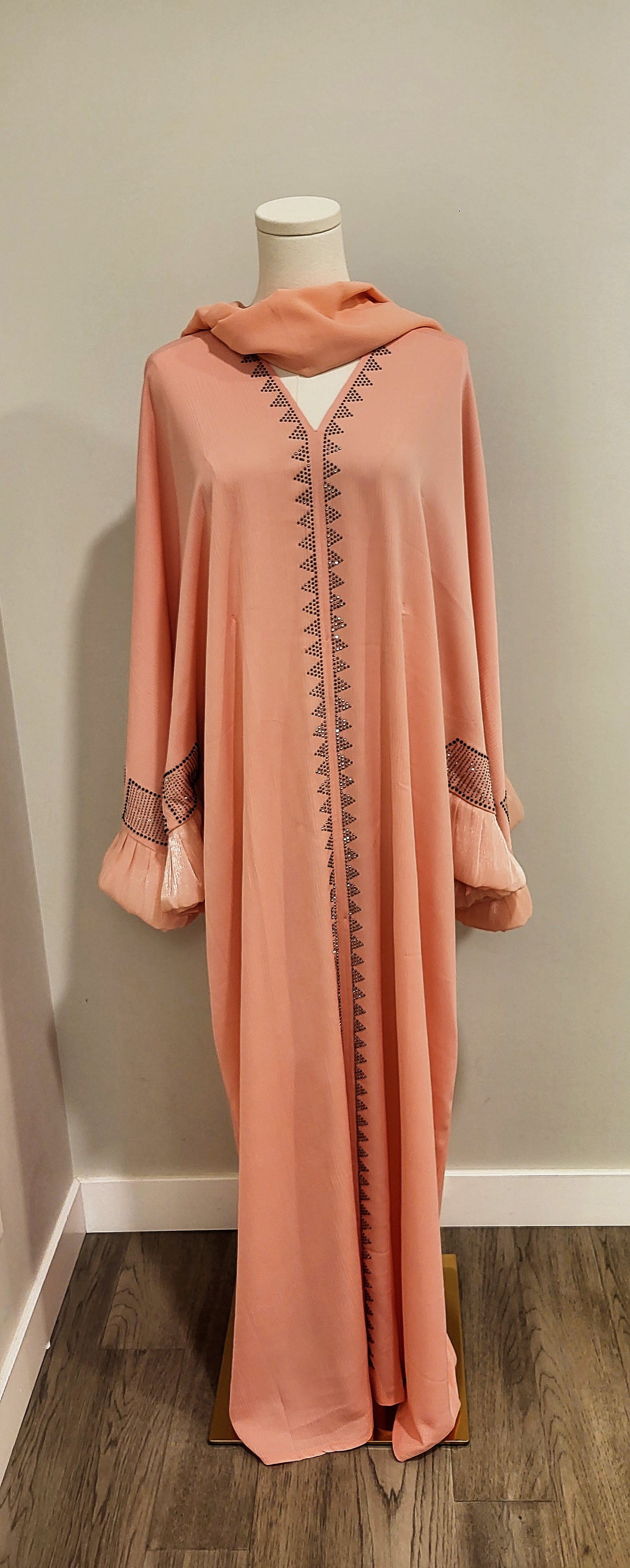 Nyma Abaya- Light Coral