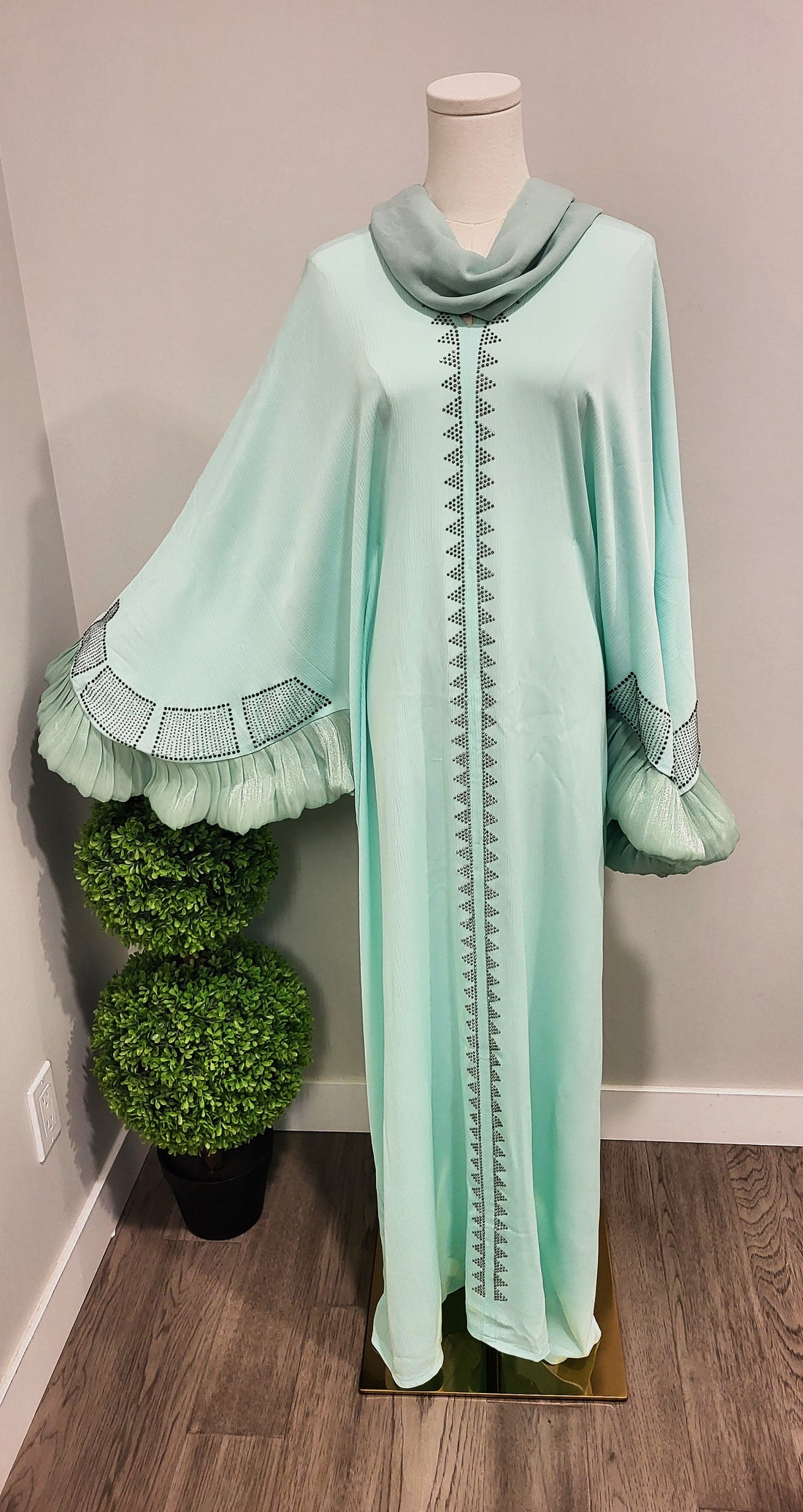 Nyma Abaya- Pastel Mint