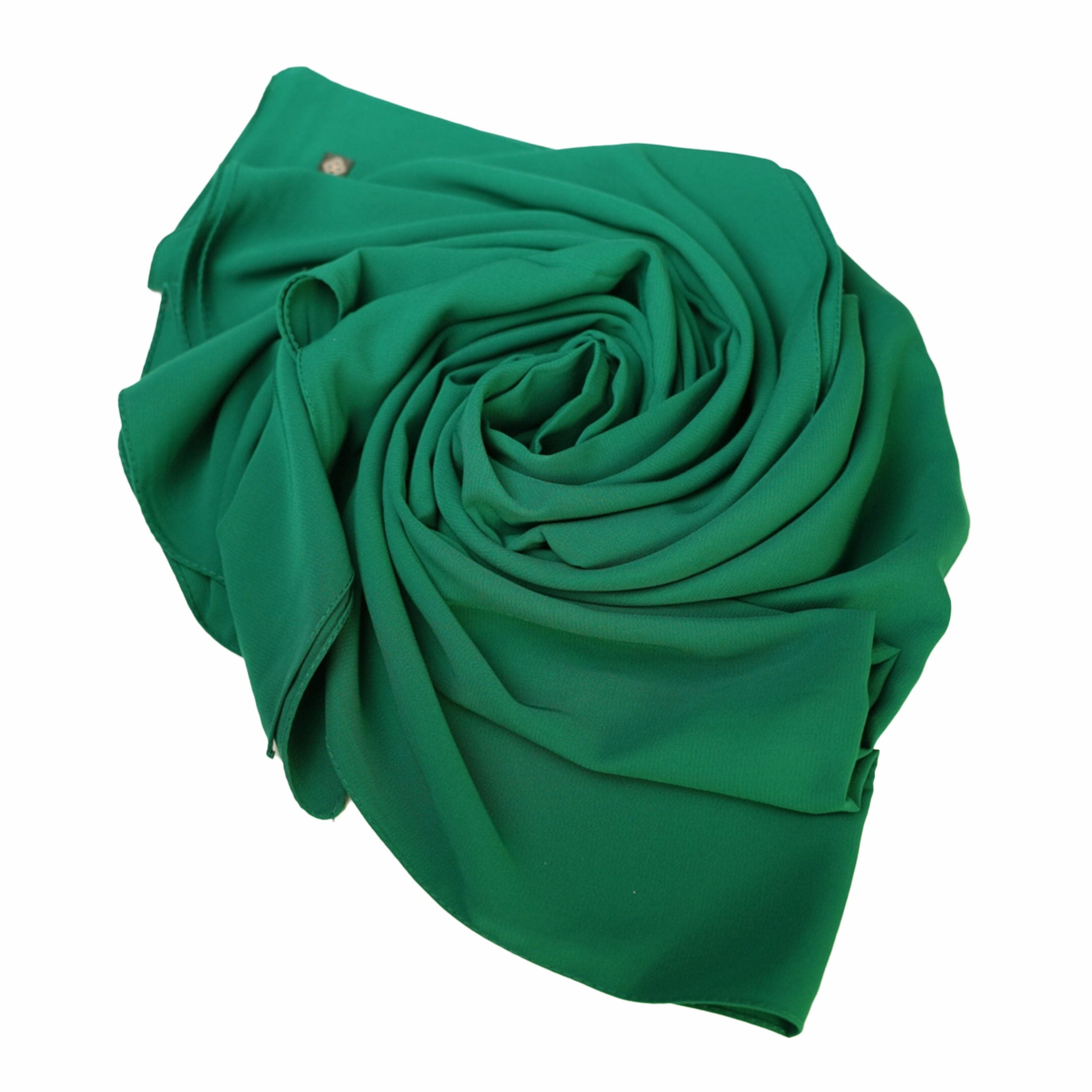 Premium Medina Silk Hijab- Forest Green