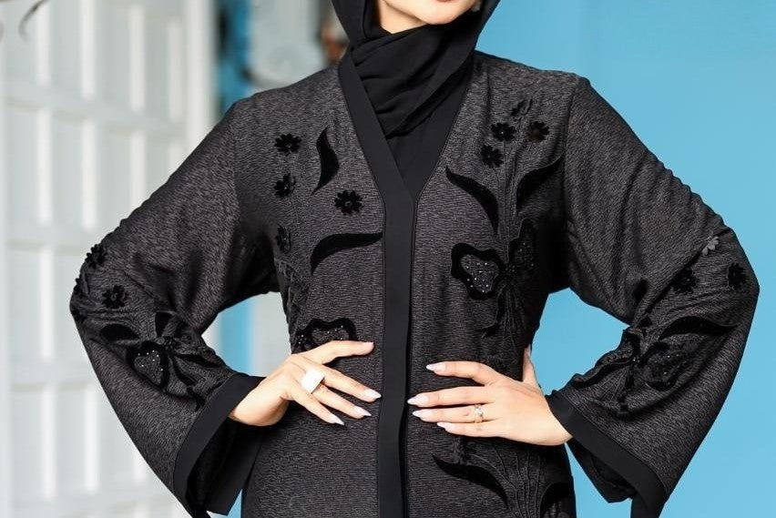 Black Embroidery Abaya