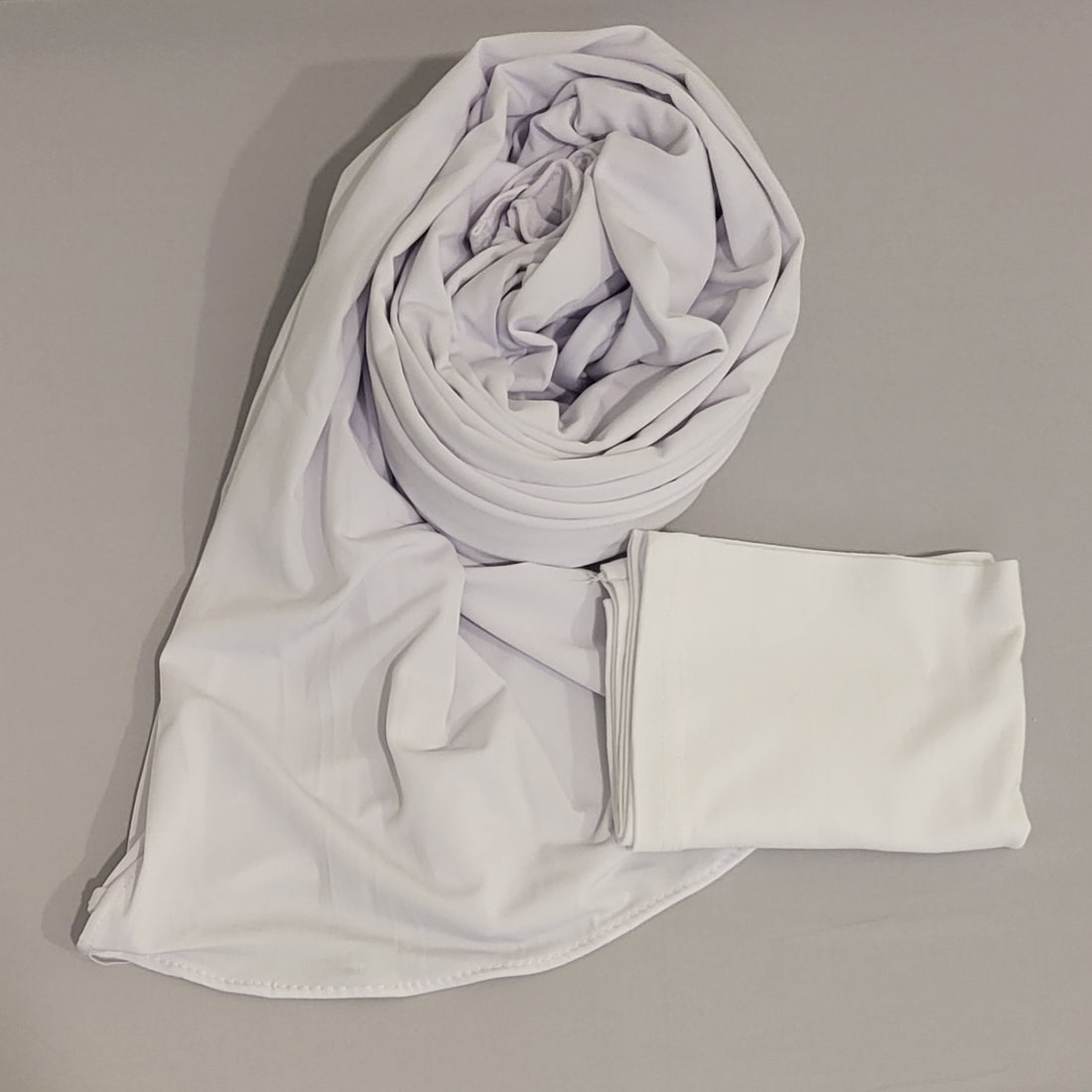 Jersey Matching Hijab & Undercap Set - White