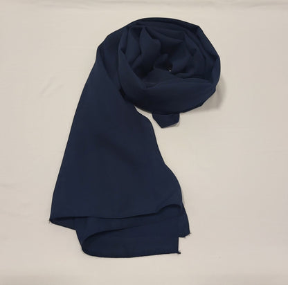 Luxury Crepe Hijab- Navy