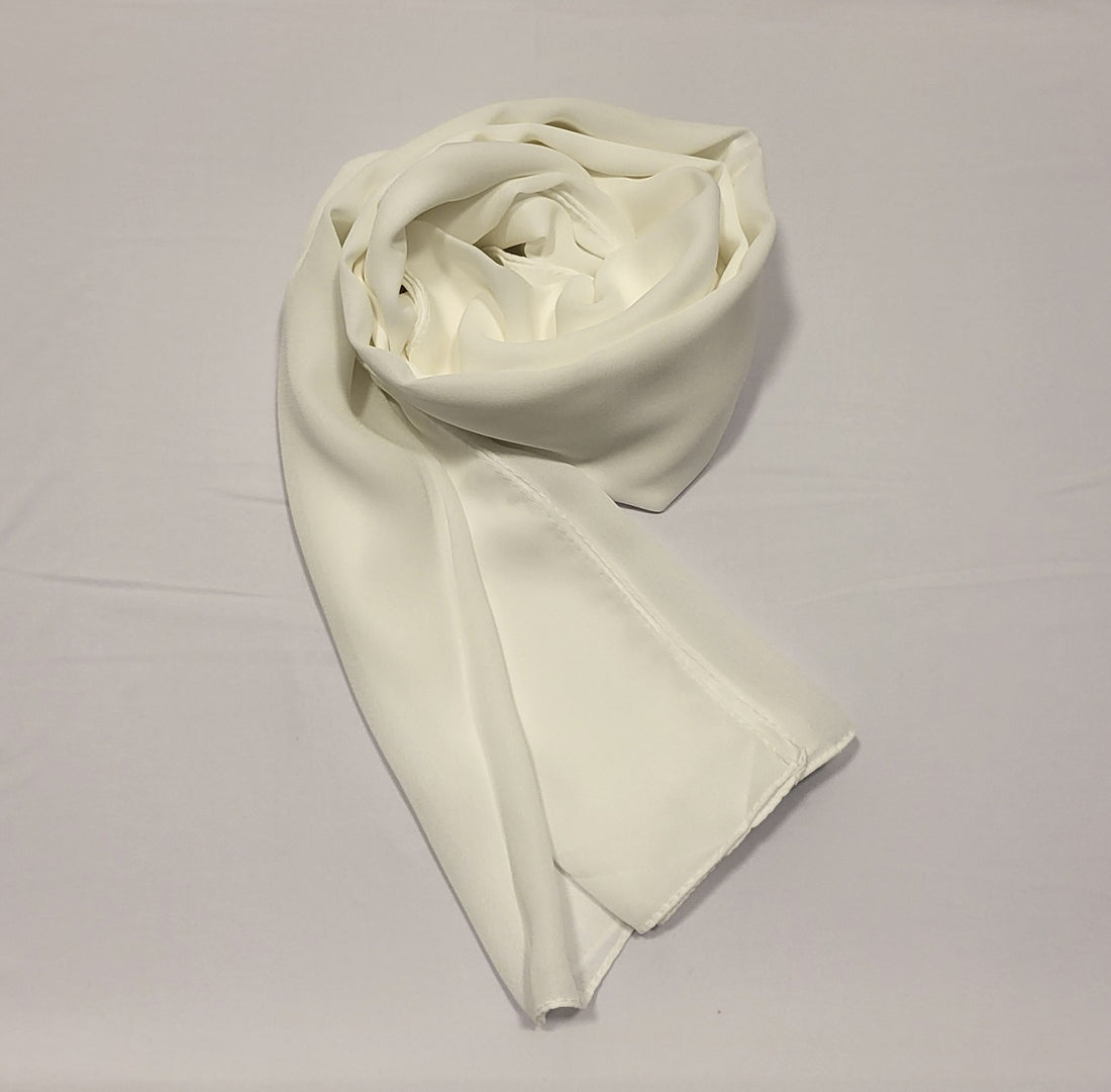 Luxury Crepe Hijab- Snow