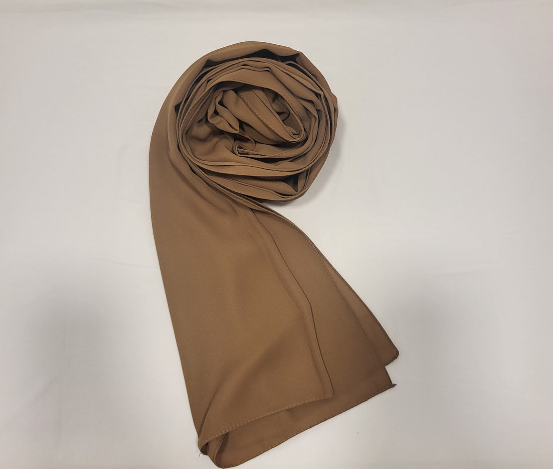 Luxury Crepe Hijab- Coffee