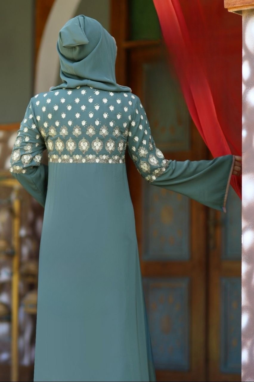 Classic Hooded Abaya (Green)