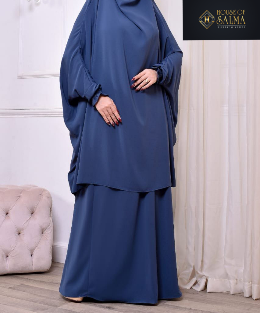 Grey Two-Piece Jilbab Set