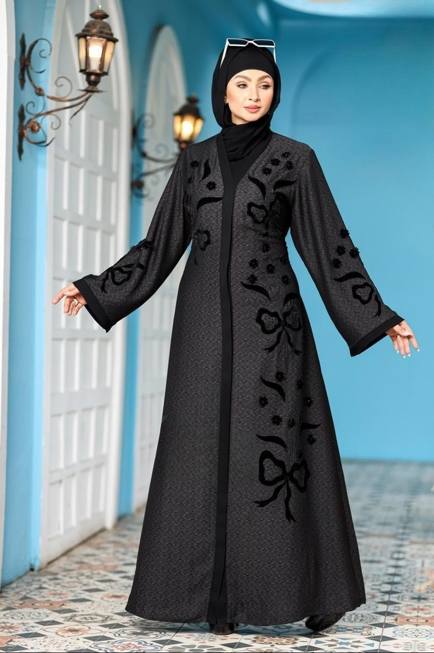 Black Embroidery Abaya