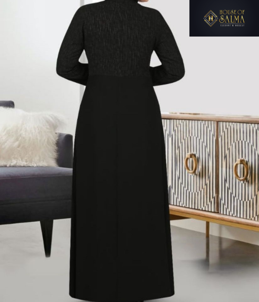 Black Belted Abaya