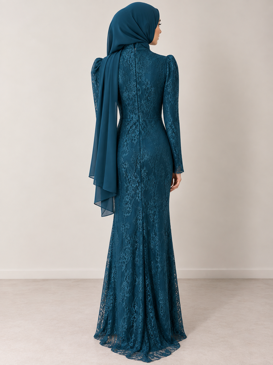 Aanisah Lace Dress- Turquoise