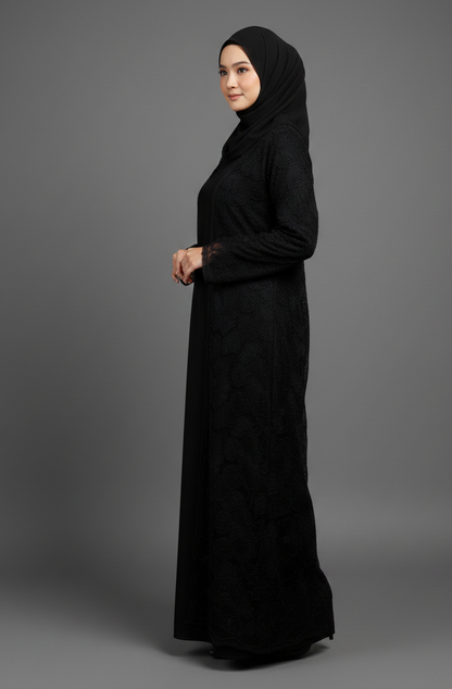 Yasmin Embellished Abaya- Black