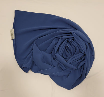 Medina Silk Hijab- Blue