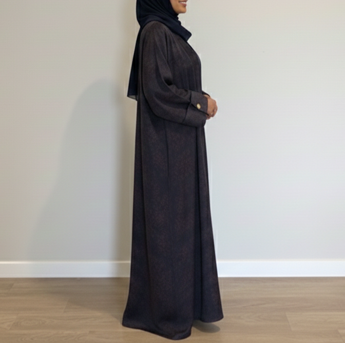 Blossom Abaya Set - Brown/Navy