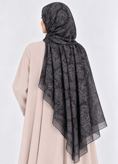 Printed Bamboo- Ebony Paisley