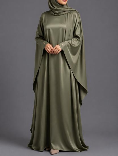 Deena Butterfly Abaya - Mint